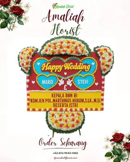 Papan Bunga Pernikahan Pagesangan Barat